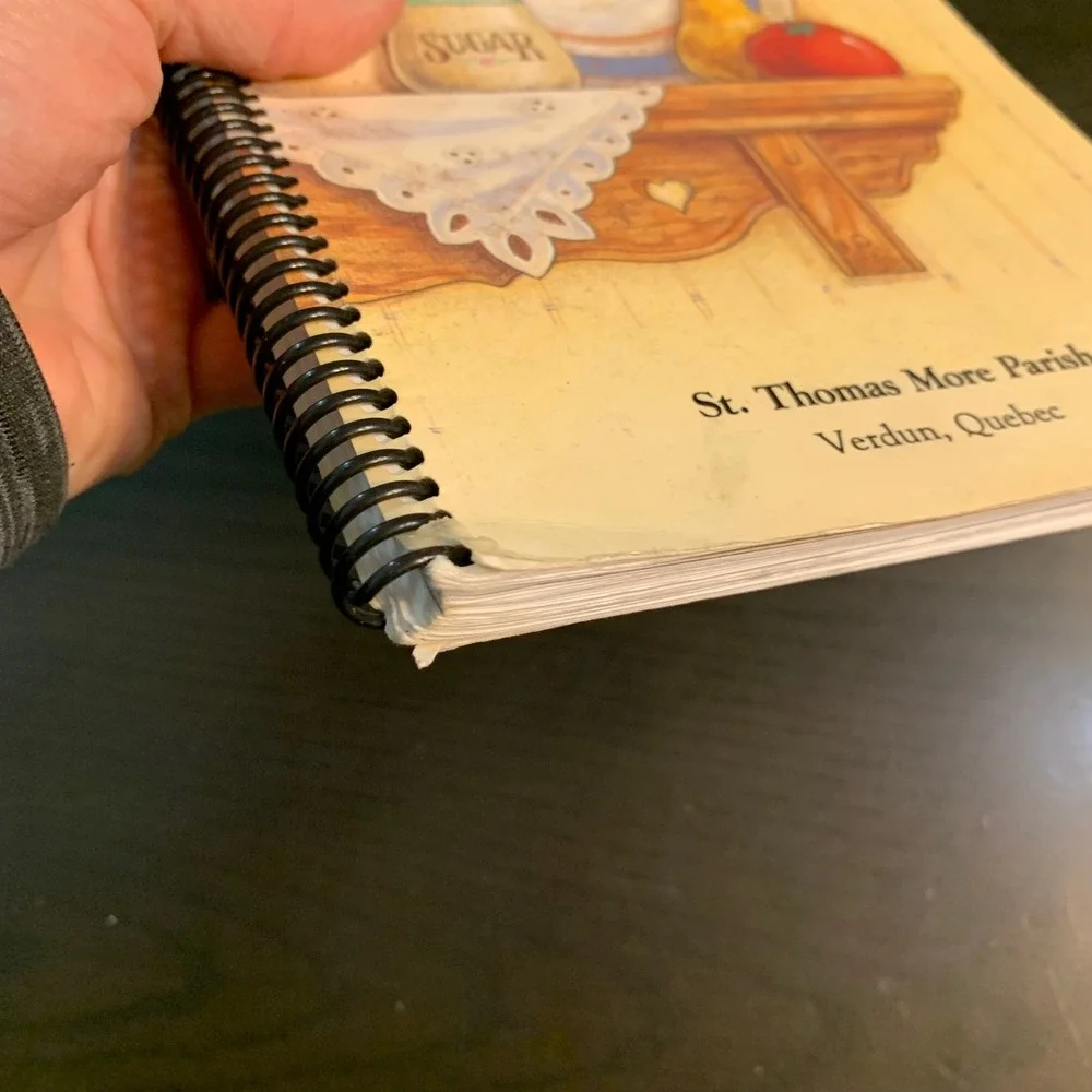 The Friendly‎ Cookbook St Thomas More Parish Verdun Quebec 1994 Spiral Vintage